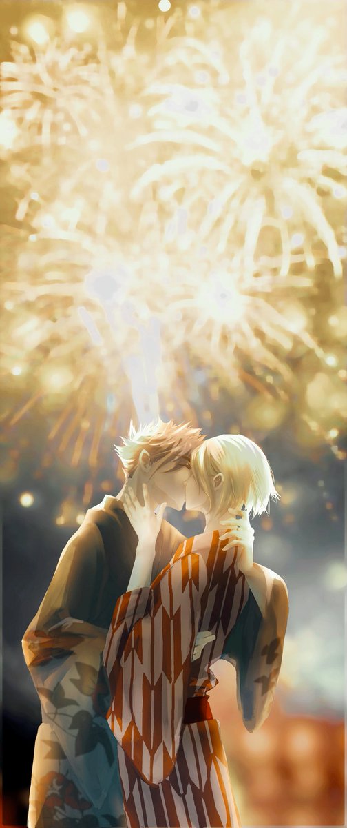 Hyrule_Kitten's tweet photo. A hanabi flavored kiss🎆
花火大会🎇
#kuroken #黑研 #haikyuu #ハイキュー https://t.co/26QyOknhM6