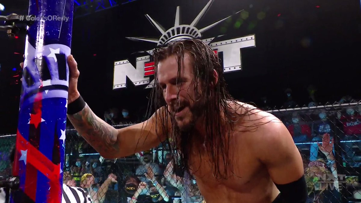 AbsWrestling's tweet photo. .@AdamColePro is THE GOAT. GREAT MATCH. Boom💥
Adam cole and KOR always creates Magic.
#WWENXT #NXTGAB #ColeVsOReilly https://t.co/oIghrdwgFk