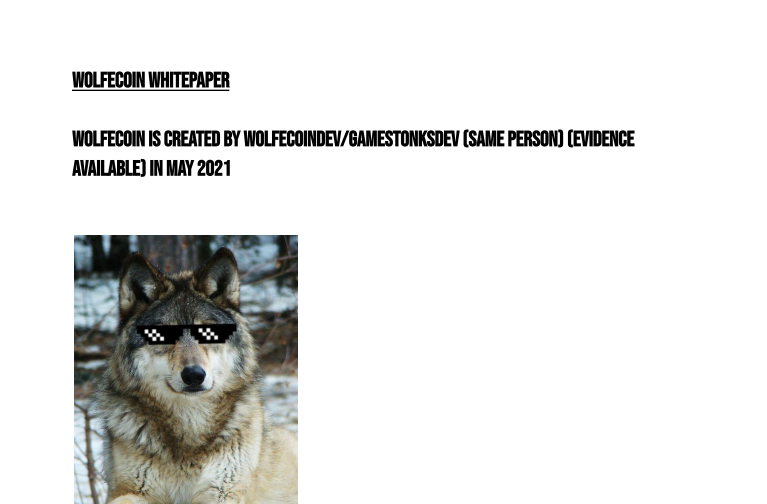 Wolfecoindev's tweet photo. Welcome back, Wolfepack! I just made the whitepaper for Wolfecoin, enjoy! Both Wolfecoin and Gamestonks were first made on Solana! 

https://t.co/TyYd6yWkYx

#solana #sol #airdrop #crypto #bitcoin #wolfe #wolfecoin #wolfe_coin #gamestonks https://t.co/h3w6muayck