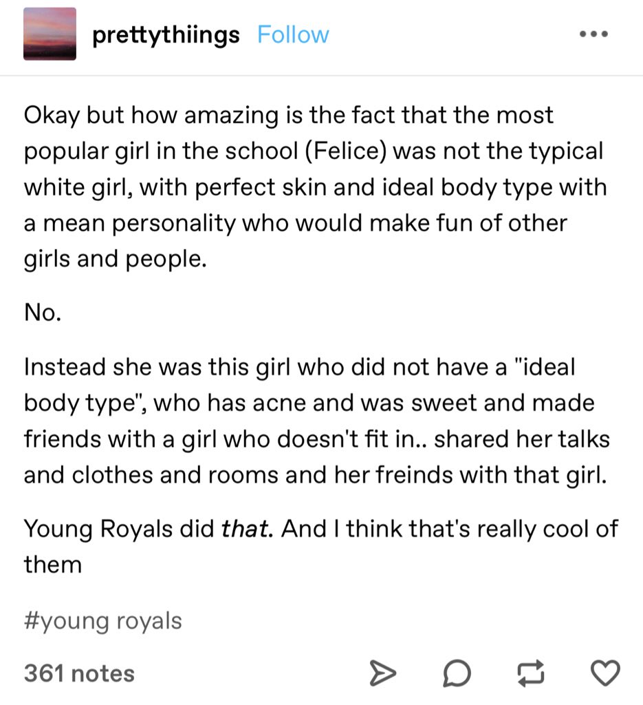 iwtvldl's tweet image. tumblr posts appreciating Felice #YoungRoyals