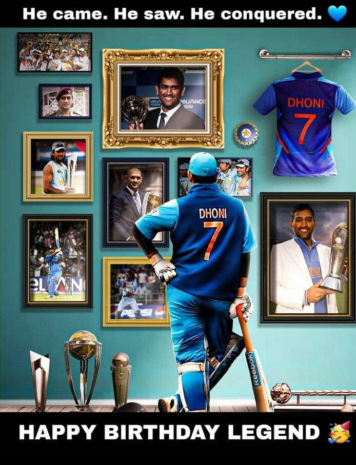 VK_Pattar's tweet photo. 🤩Happiest Birthday to my inspiration, my idol, my one & only MSD😎 Thank you for the unforgettable Memories❣️,
Love you #7❤️
#captaincool #LtColonel
#GreatHumanBeing #Thala
#HappyBirthdayMSDhoni
#HappyBirthdayDhoni https://t.co/x3vyB8osSw
