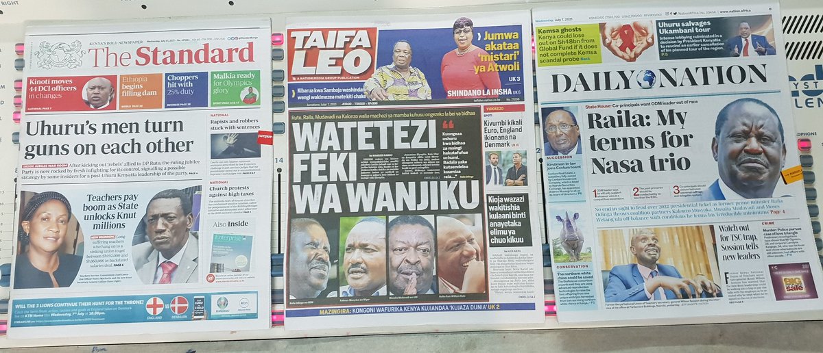 Asubuhi hii magazetini <a href="/RadioCitizenFM/">Radio Citizen</a> huko Jubilee vipi ? <a href="/VincentAteya/">Vincent Ateya</a> 
#Jambokenya 
#Jambokenya