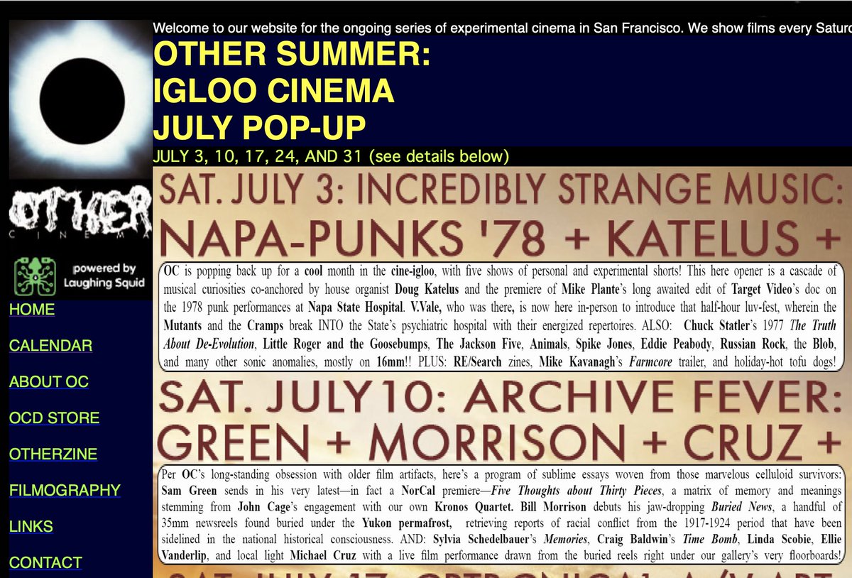 Bill Morrison (@decasia) on Twitter photo This Saturday 10 July at 8pmPDT <a href="/othercinema/">Other Cinema</a> SF: <a href="/kronosquartet/">Kronos Quartet</a> collabs @sam_b_green âs FIVE THOUGHTS ABOUT THIRTY PIECES screens w <a href="/decasia/">Bill Morrison</a> âs BURIED NEWS, along with work by Sylvia Schedelbauer, Linda Scobie, Ellie Vanderlip, Michael Cruz, and the maestro himself, Craig Baldwin This Saturday 10 July at 8pmPDT <a href="/othercinema/">Other Cinema</a> SF: <a href="/kronosquartet/">Kronos Quartet</a> collabs @sam_b_green âs FIVE THOUGHTS ABOUT THIRTY PIECES screens w <a href="/decasia/">Bill Morrison</a> âs BURIED NEWS, along with work by Sylvia Schedelbauer, Linda Scobie, Ellie Vanderlip, Michael Cruz, and the maestro himself, Craig Baldwin