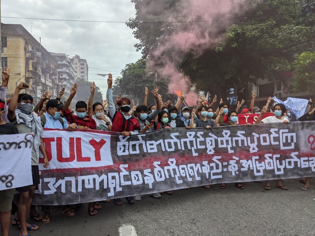YuYuWin70292's tweet photo. Yangon Strike(07-July- 2021)

Photocrd
#WhatsHappeningInMyanmar 
#July7Coup https://t.co/REc17g5tKT