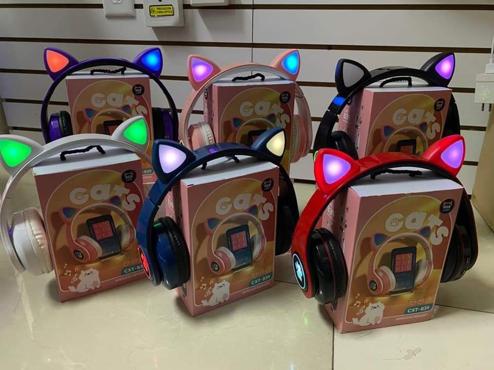 InteGadgets's tweet image. Audifonos manos libres Bluetooth orejitas de gato en varios colores, luz en laa orejas, manos libres y lector de memoria micro SD
{{INFO ÚNICAMENTE POR DM}}