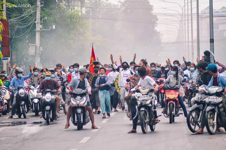 MadGenius (@myathtutkhant1) on Twitter photo Mandalay City: Massive number of activists including Monks Union, joined forces on the main road this morning, in honor of hundreds of fallen student activists on 7.7.62 by Fascist Military regime.  #StopTorture #July7Coup #WhatsHappeningInMyanmar Mandalay City: Massive number of activists including Monks Union, joined forces on the main road this morning, in honor of hundreds of fallen student activists on 7.7.62 by Fascist Military regime.  #StopTorture #July7Coup #WhatsHappeningInMyanmar