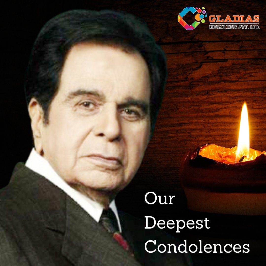 Gladias4u's tweet photo. Heartfelt Condolences at passing away of the Legendary Actor, Dilip Kumarji.
Prayers for his soul to Rest in Peace and Strength to his family to bear the loss.
#dilipkumar #condolencedilipkumar #gladias #onlinemarketingagency https://t.co/7DuG9tYXZZ