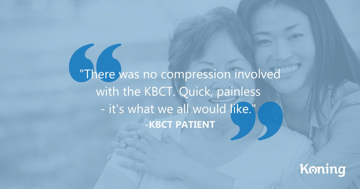 KoningCorp's tweet image. Many patients complain about breast compression during mammograms. We're proud to provide an exam that allows for a more comfortable experience. #KBCT #koninghealth #breastexam #breastimaging