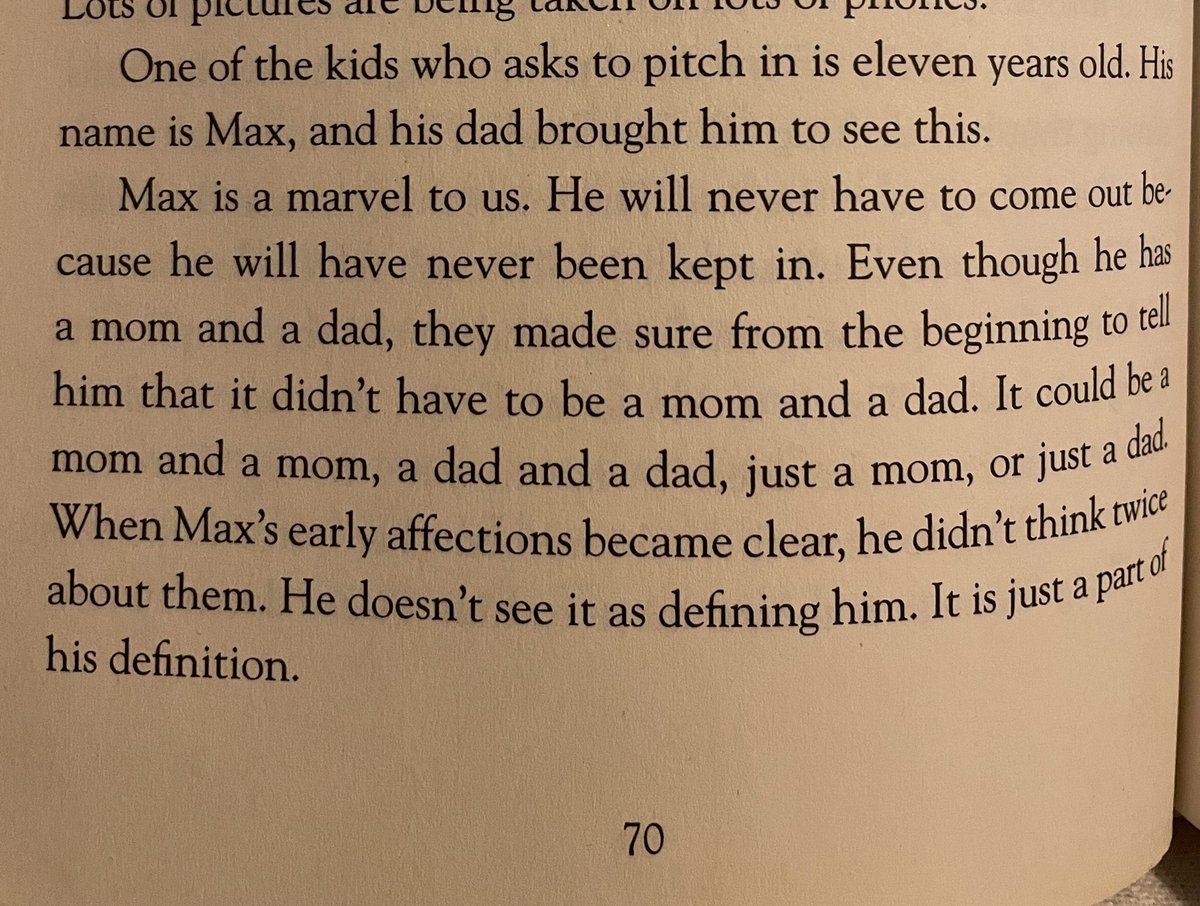 This. Max’s life. His parents. This is how it should be. No one should have to come out. #inclusionmatters #SLIS55325 #twoboyskissing