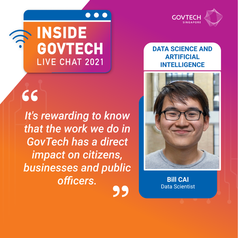 GovTechSG's tweet photo. Join our #InsideGovTech Live Chat where GovTechies from our five capability centres share their team’s culture, and what a typical day at work day looks like!
🗓 15 July (Thu) , ⏰ 4 - 5.30pm (SGT)
#TechforPublicGood #TechJobs