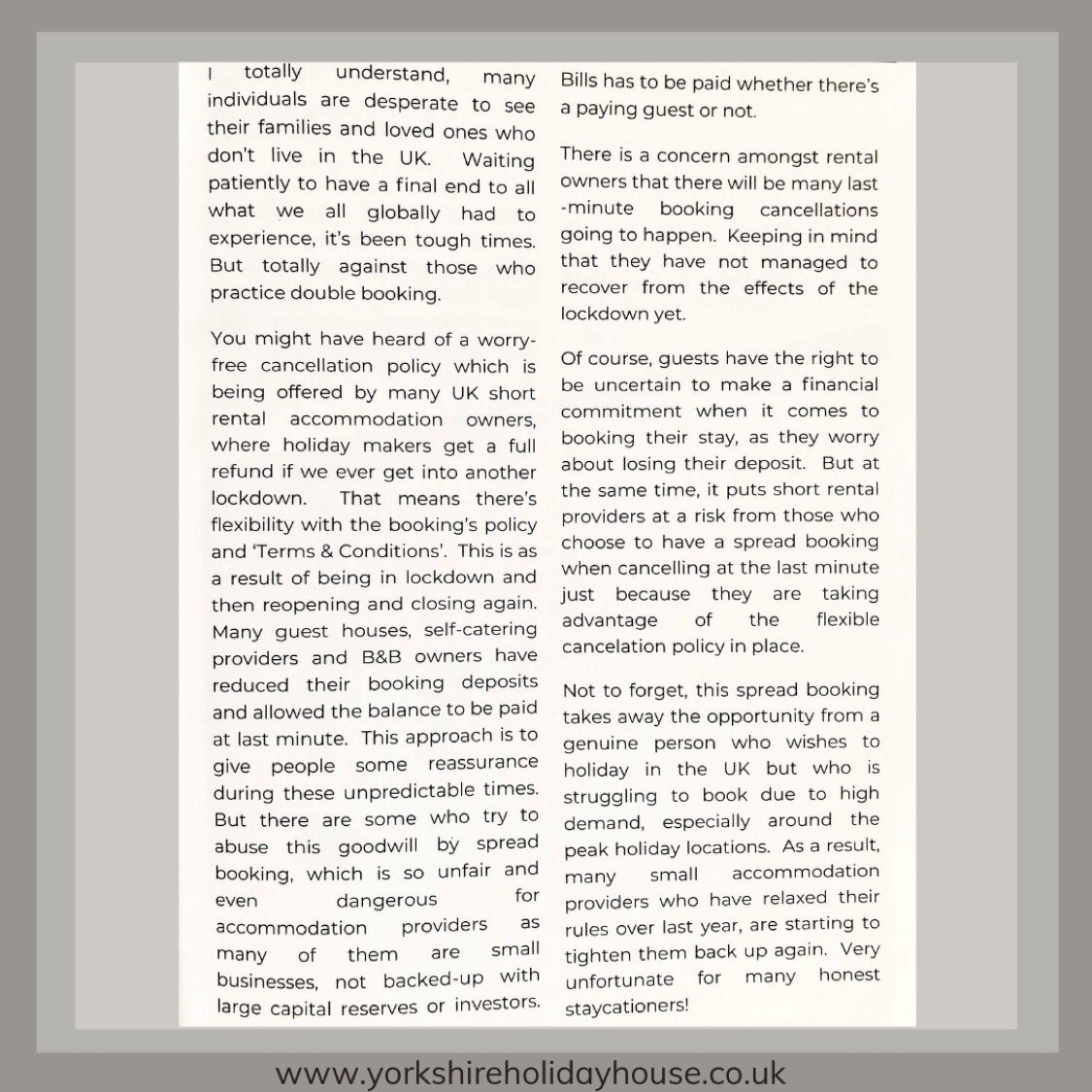 CusickHadeel's tweet image. Here’s the article I wrote about spread booking. 

Thank you @FileyBayToday for publishing it in the July 2021 edition and for the ongoing support you provide to local businesses.

Online subscription to #fileybaytoday at
fileybaytoday.co.uk
.
.
.