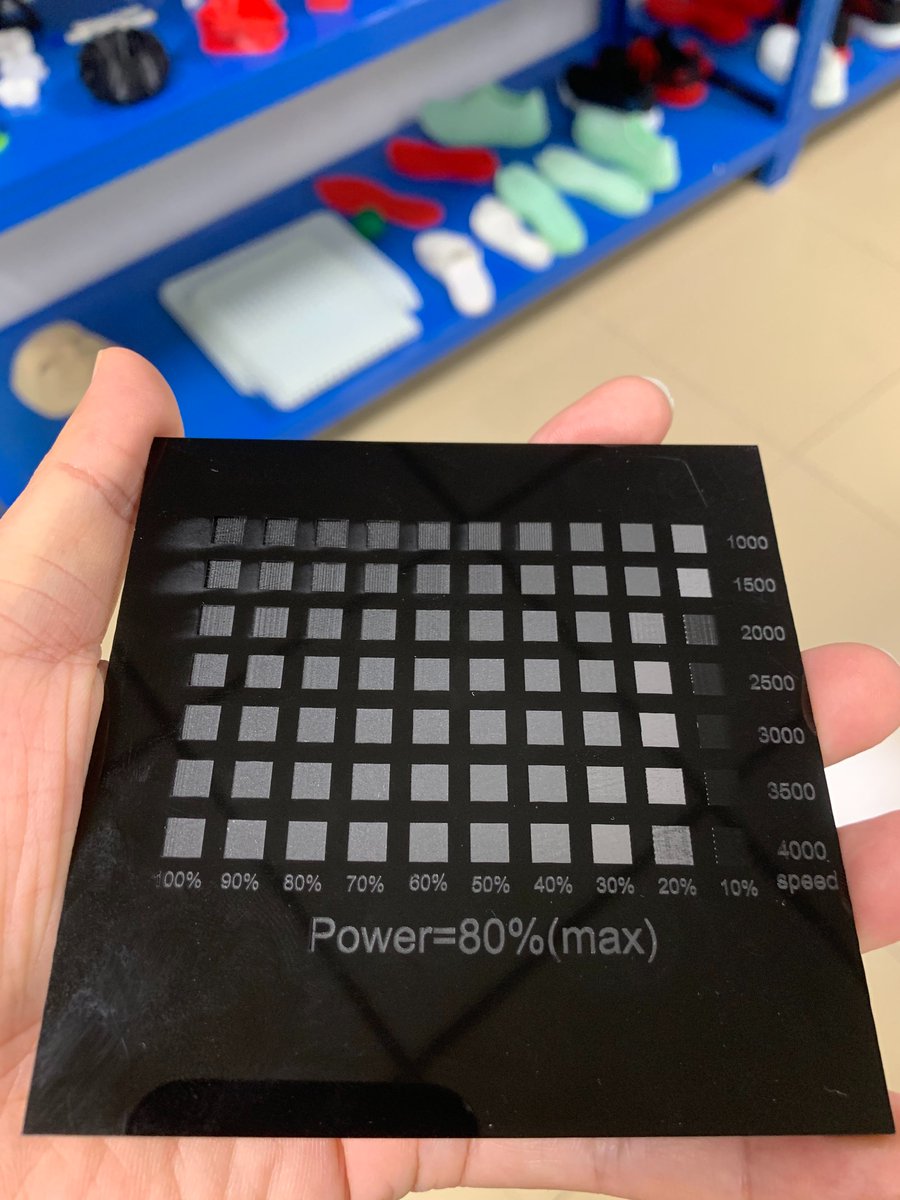 SAtomstack's tweet image. when the Color Card comes up with the laser engraver. We can see different deepth by different color. #laserengraver  #lasercutting #laserengraving #lasercutting