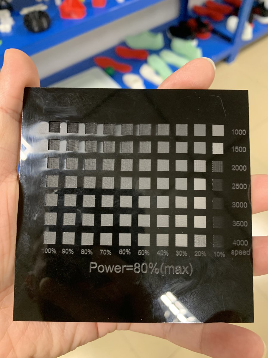 SAtomstack's tweet image. when the Color Card comes up with the laser engraver. We can see different deepth by different color. #laserengraver  #lasercutting #laserengraving #lasercutting