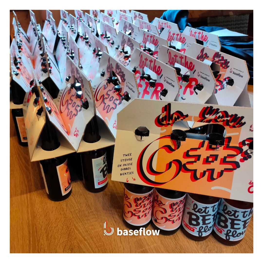 BaseflowIT's tweet photo. Today is a good day 🤩 At Baseflow HQ we love to celebrate life, and this is a good start to the summer ⛱️ everyone got a full bag of gifts, and even Baseflow branded beer!! Do you #csharp? #BeerFlow 😁 Happy summer everyone! https://t.co/0Vj4x3s3n1