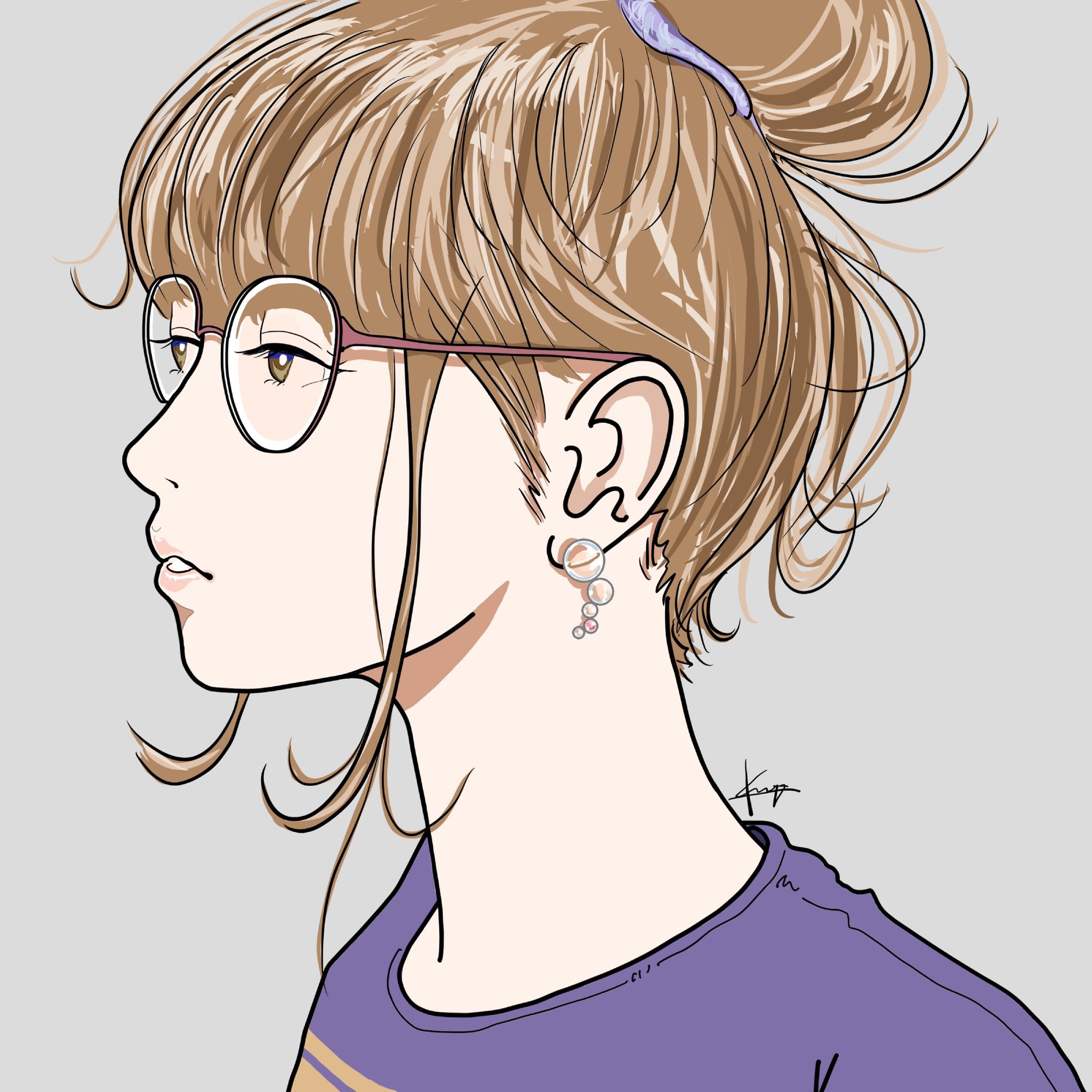 Ken5 丸眼鏡とお団子ヘア イラスト 女の子イラスト メガネっ娘 お団子ヘアー かわいいイラスト 絵柄が好みって人にフォローされたい 絵描きさんと繋がりたい 絵柄が好みって人がいればいいなぁ かわいいと思ったらrt T Co Wpjjapjqki