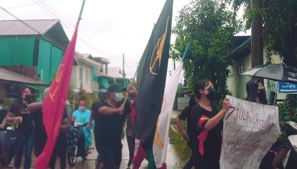 #Dawei Coalition Strike. and Students Strike marched. together to against Military Dictatorship on the afternoon of July7.
#StopTorture
#WhatsHappeningInMyanmar 
#July7Coup