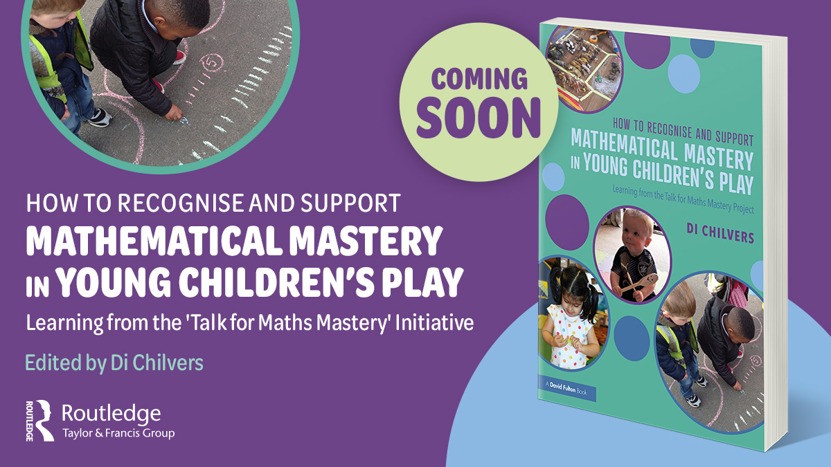 This exciting book by @watchmegrow_Di explores young children’s fascination with all things mathematical, and helps practitioners understand the maths taking place in children’s play. routledge.com/How-to-Recogni… #EYMatters #TeamEarlyChildhood #EYFS