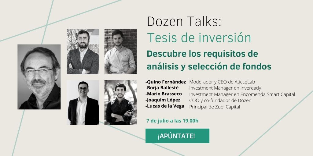 Dozeninvest's tweet photo. En 2 horas cerramos plazas para acudir al #DozenTalks de esta tarde a las 19'00h sobre tesis de inversión, donde conoceremos los criterios de análisis y selección de diferentes fondos y plataformas.
Reserva tu entrada ahora 👇
https://t.co/gxTvlRTAMh https://t.co/UR6u78pa28