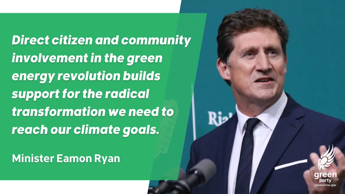 EamonRyan's tweet photo. Today we're launching a package of supports to expand the community energy revolution. These measures will ensure communities nationwide benefit from renewable energy.
➡️ Financial supports
🚲 Community Benefit Funds
🥼 Steering Board of Expert Guidance
https://t.co/LCWTPxNgIg https://t.co/I3MV5cFrEu
