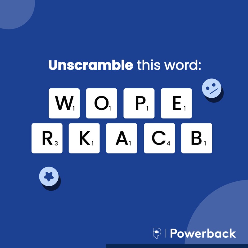 Powerbackhq's tweet photo. Rearrange the letters to form a word. What do you have?
#PowerbackNG https://t.co/quDIMA2sr3