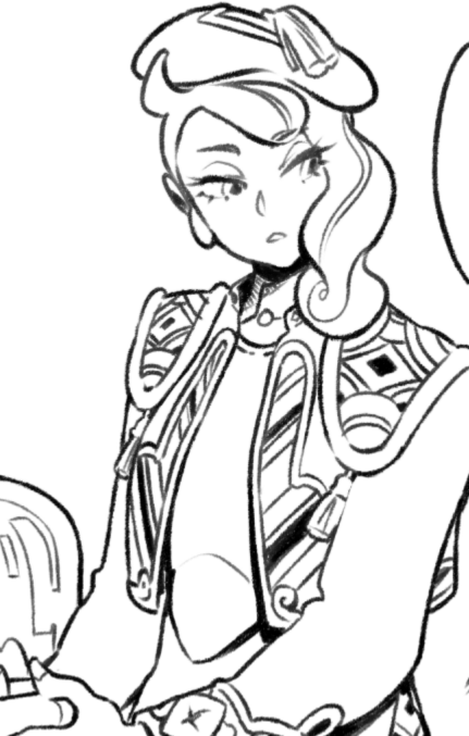been drawing an aquaheartshipping comic on and off for the last week+ and extreme loss of momentum in general aside I'm kinda really into the bookkeeper uniform I made for sonia