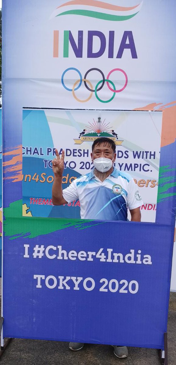 SportsDept_GoAP's tweet photo. Solidarity run organised by Dept of Sports &amp; Youth affairs to support Indian Olympic team for #Olympics2021 with the theme "I stand with Indian Olympic Team Tokyo 2020"
#Cheer4India 
#RoadToTokyo 
@KirenRijiju  @PemaKhanduBJP
@NatungMama @anirudhssingh @Media_SAI @apanada2 https://t.co/79RS4wbvt8