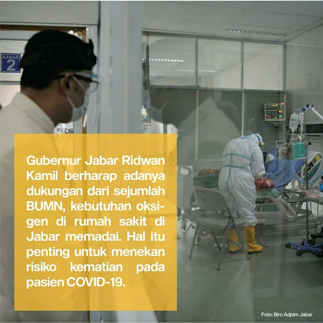 bapenda_jabar's tweet photo. Pemda Provinsi Jawa Barat kolaborasi dengan BUMN untuk memenuhi kebutuhan oksigen.
.
Reposted @jabarprovgoid
.
#jabarprovgoid #JabarKita #JabarJuaraLahirBatin
#AdaptasiKebiasaanBaru #banggajadiwargajabar #jawabarat #jabar #westjava #JabarSehatLahirBatin https://t.co/W6yJT4GXMA