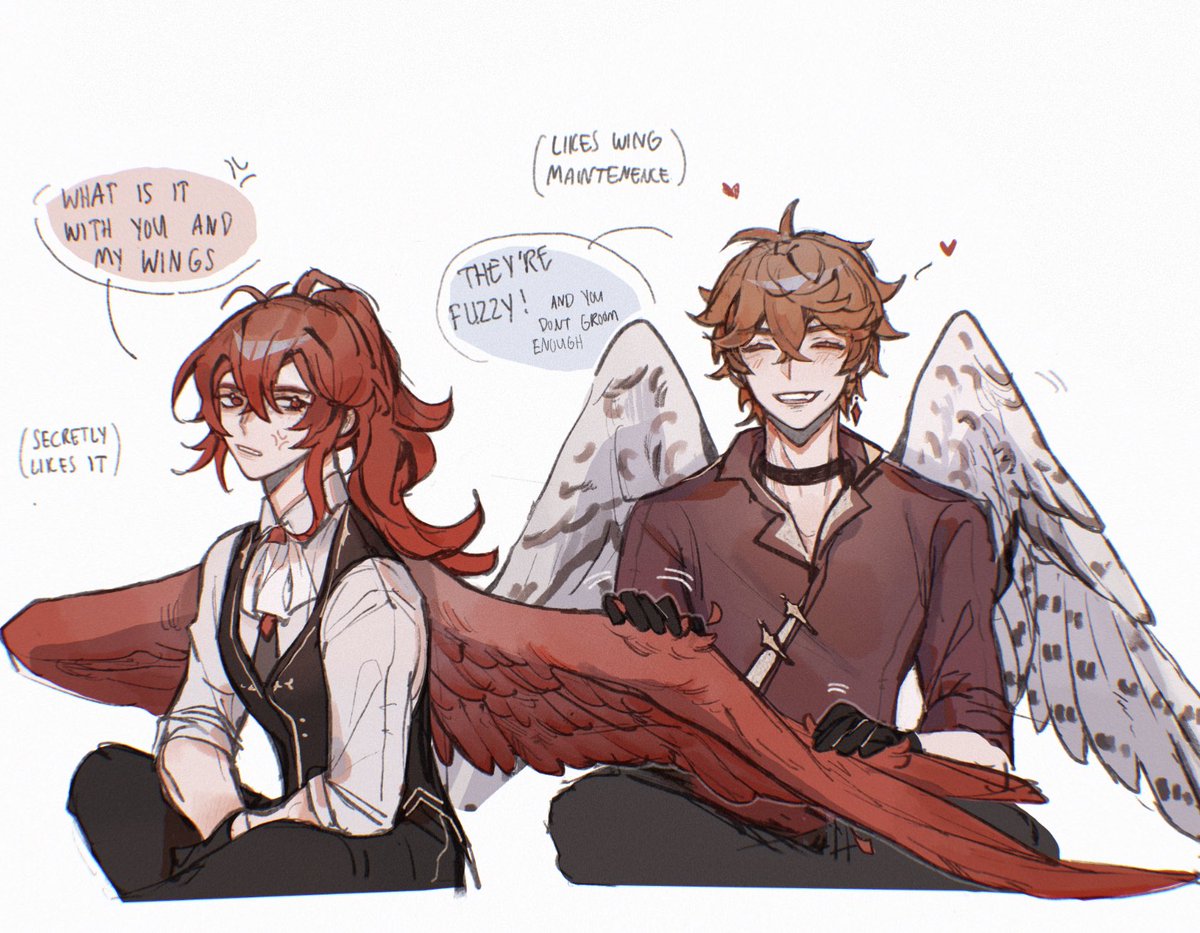 oastlv's tweet photo. day 2: winged au || yes they lose 90% of the wing during a molt 

#chilucweek2021 #chiluc https://t.co/M7aQRvmaP1