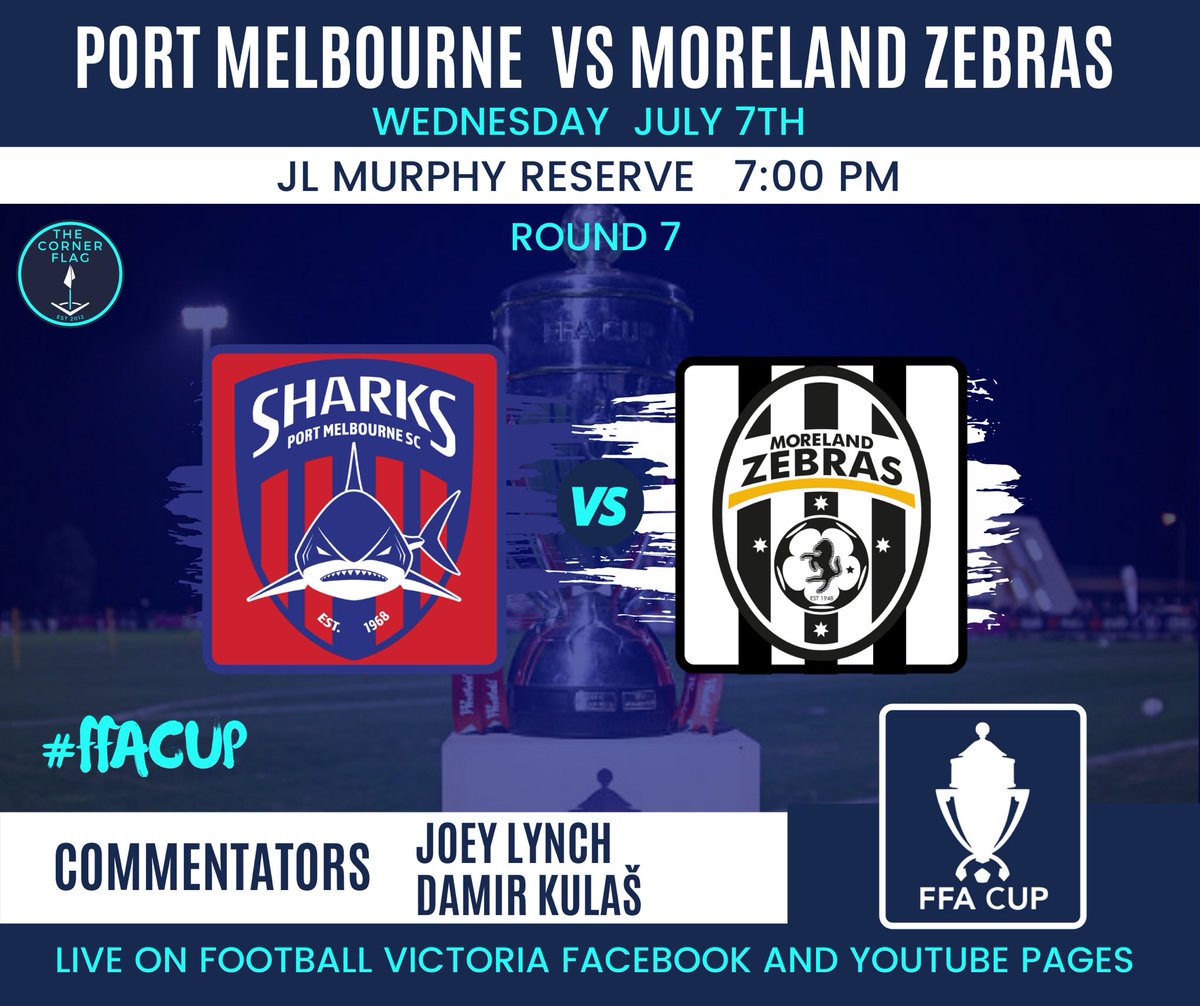 In form <a href="/PMSCSharks/">Port Melbourne SC</a>  host @MorelandZebras as they did in 2017 for a spot in the @FFACup final 32. 

Will tonight provide another classic like the extra time win for the Sharks last time?

#FFACUP