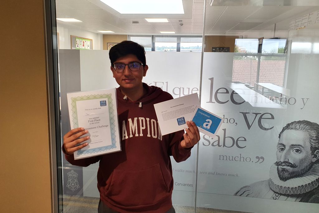 RGSGuildford's tweet photo. #RGSAcademic Congratulations to Dev for winning the Environment Challenge (Business Language Champions). The judges were particularly impressed at the quality of the submission: very fluent with dramatic emphasis given to the speech, confidently delivered and very informative. https://t.co/im6OgL8XMu