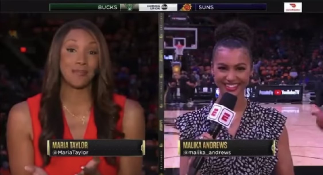 All smiles on the big stage … 💪🏾🙏🏾✊🏾 #StephenJackson #MariaTaylor #RachelNichols #espn