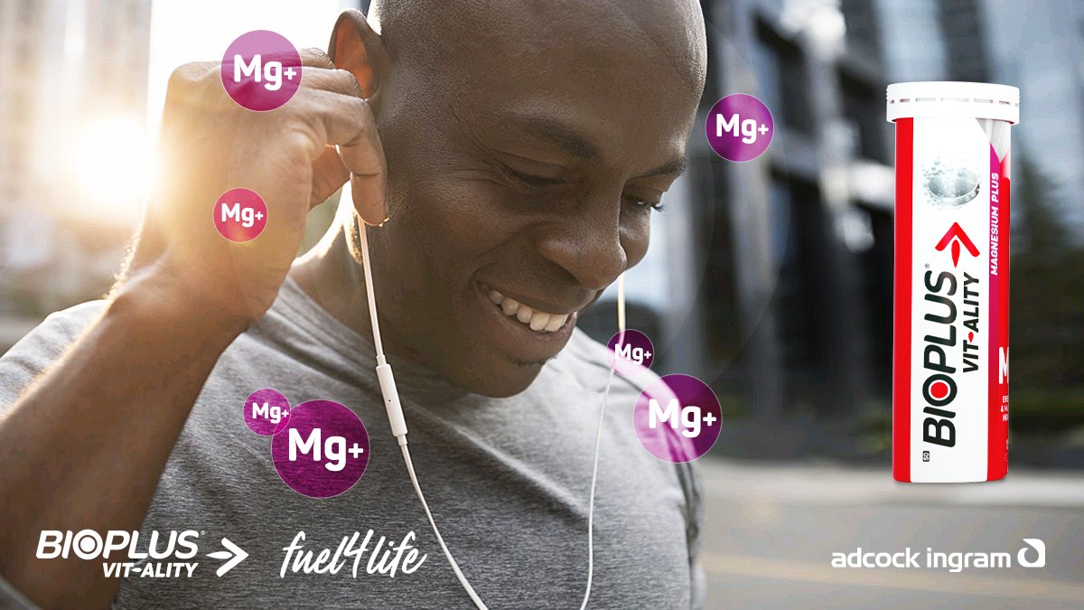 TWEET and KEEP MOVING with NEW <a href="/BioplusSA/">BioplusSA</a> Vit-ality Magnesium Plus.
#BioplusVitality #DailySupplement #Magnesium #Exercise #Sport #Endurance #PhysicalVitality #Fuel4Life
Legals: bit.ly/3rtlTs5. 202102261089977