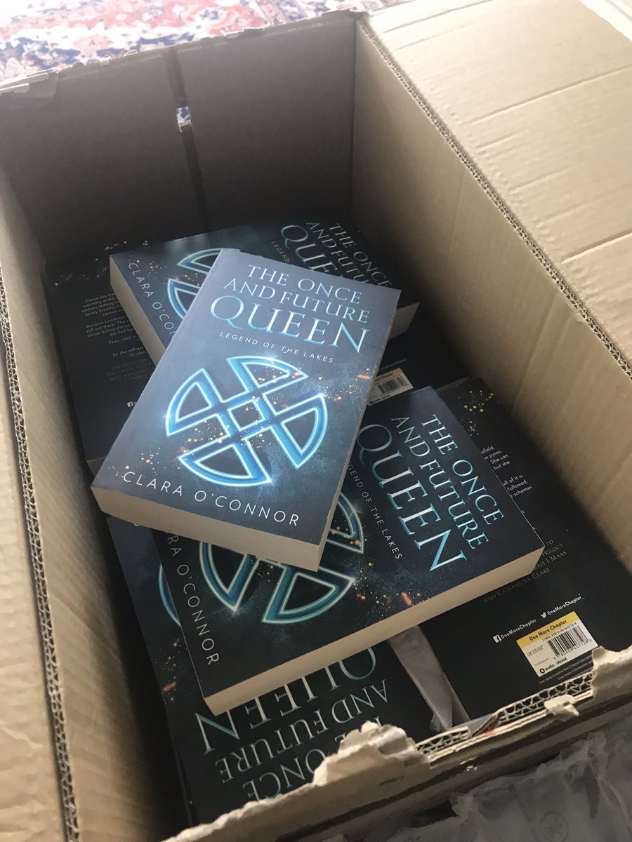 The final box of books - the Trilogy is complete. It is a strangely satisfying and wonderous thing to have this box arrive full to the brim with books that you carved every word of. thankyou @onemorechapter for making this happen. #magic #booklaunch ✨📘