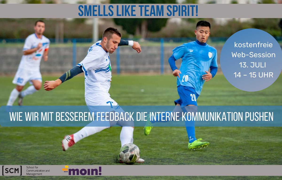 IKimFokus's tweet photo. Smells like team spirit! 💪

Am 13. Juli 2021 widmen wir uns mit @moin_app in einem kostenlosen Webinar dem Thema Feedback-Kultur. Mit dabei sind @GabrielRath und @mircohitzigrath. Seien Sie dabei! https://t.co/YeRcwh5ZDy 

#InterneKommunikation #Feedback #Führung #TeamSpirit https://t.co/7PFyjrCXJN