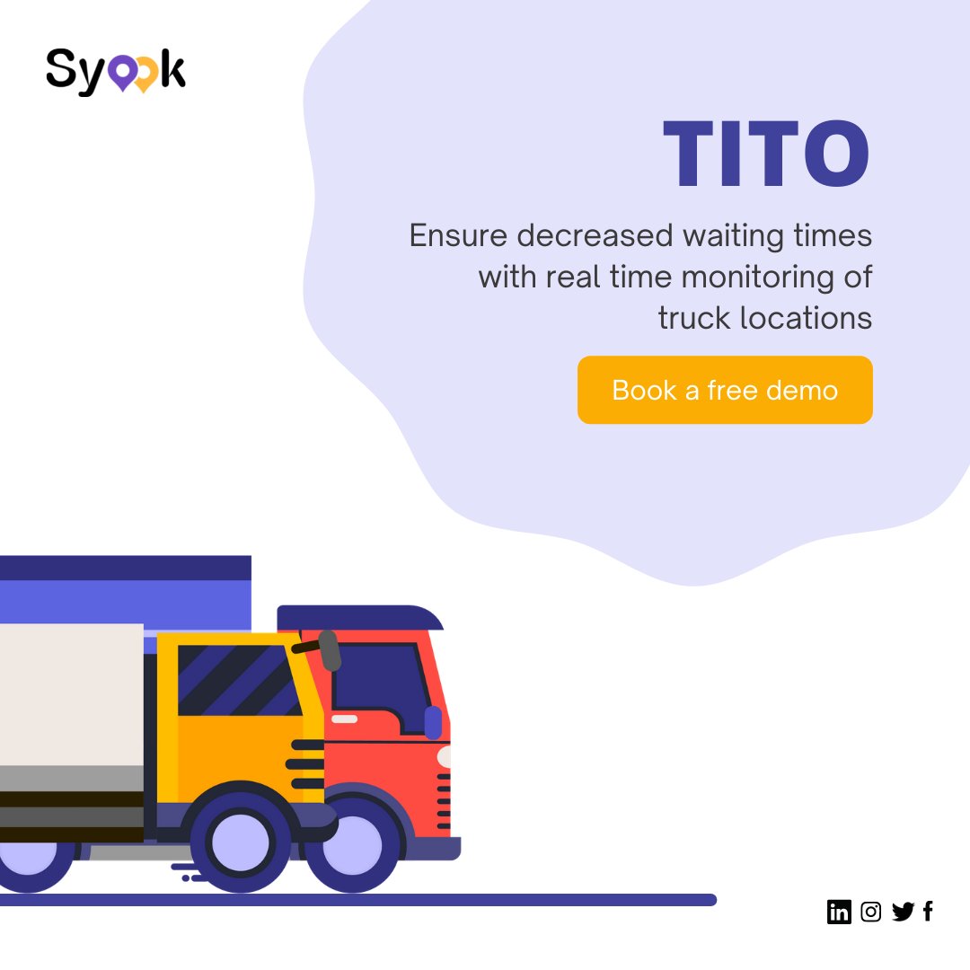 Managing your in-facility trucks is a piece of cake now. Introducing Syook's Truck In Truck Out (TiTo) module designed to make your trucks and vehicles efficient and safe. More information at [syook.com](syook.com)

#RTLS #TruckMonitoring