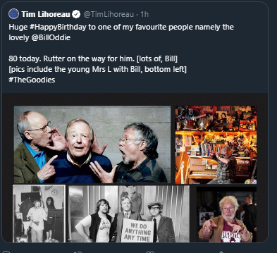 What\s rude about a body? Tits!

Happy Birthday Mr Bill Oddie 80 today! 