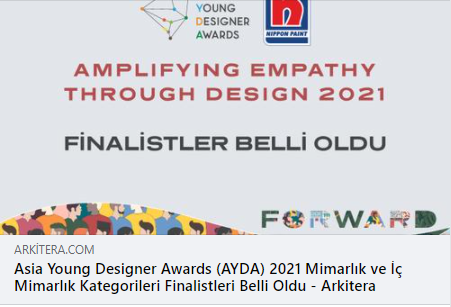 Uluslararası AYDA yarışmasının Türkiye ayağında İç Mimarlık kategorisine seçilen 9 finalistten 3ü bölümümüz mezunları Cansu Erdem, Doğukan Bayrak ve Barış Bekçi… tebrikler… arkitera.com/haber/asia-you…