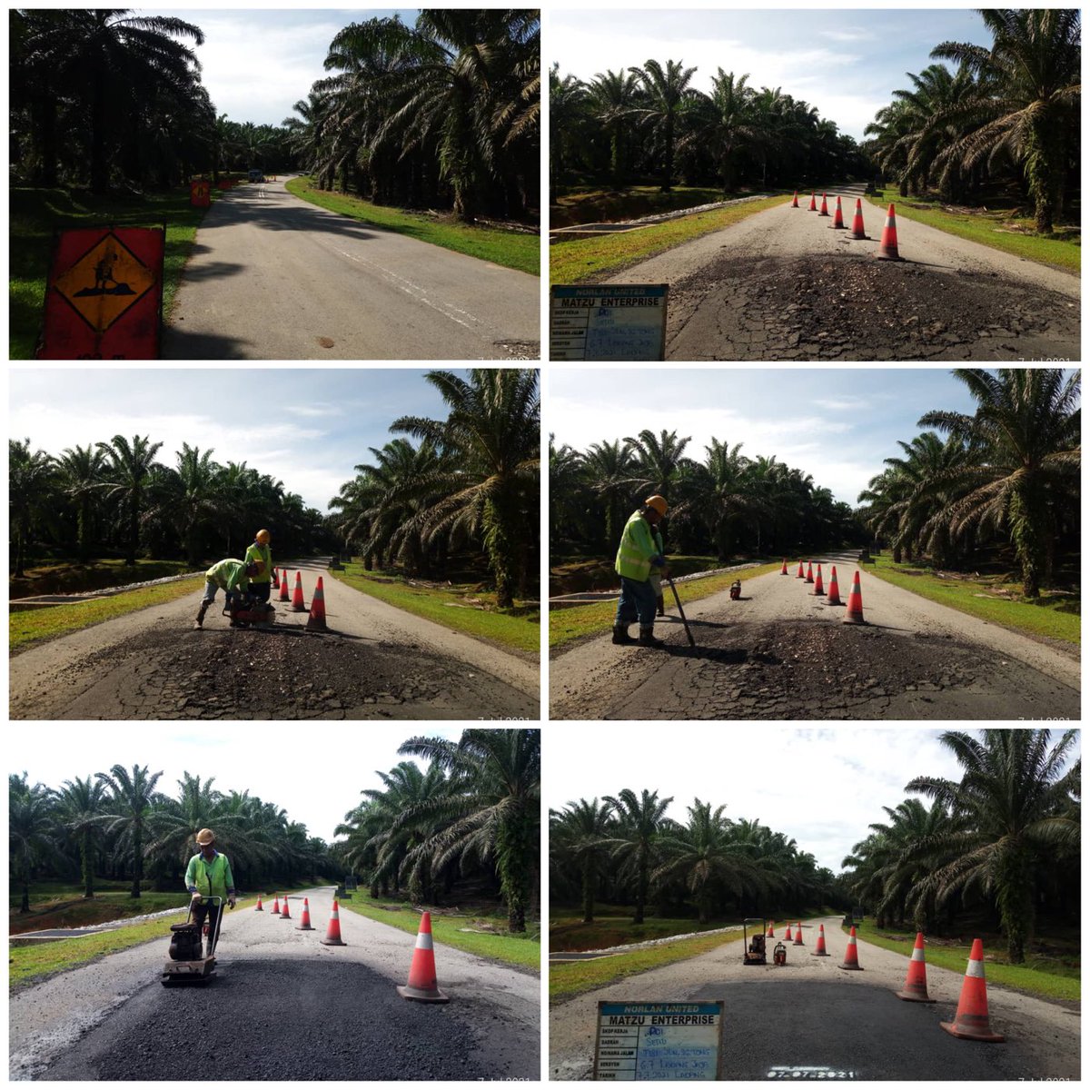AHTNU_Area3's tweet image. Info 07/07/2021

T181 Jalan Ladang Jaya / Ladang Bari

Team R01  #Setiu menjalankan kerja² menampal lubang di atas jalan
di bawah skop R01 Patching Pothole

Tiada lagi jalan berlubang merbahaya

#TSRM
#AHTNorlanUnited
@JKRTerengganu
⁦@JKRSetiu⁩