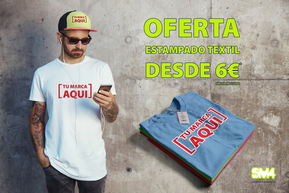 SM4_es's tweet photo. OFERTA Estampación textil desde 6€ - https://t.co/moDgbMRuoo https://t.co/i7GAsaYbzs