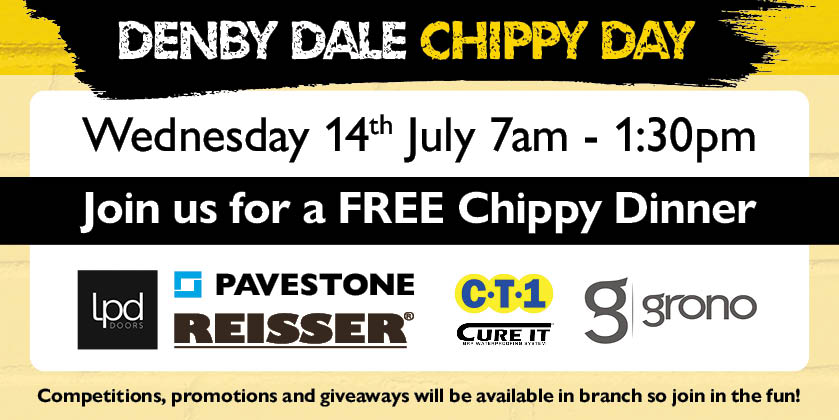 Come and join us down at our Denby Dale branch for a Fish &amp; Chip dinner alongside supplier talks, giveaways and competitions!
@AskForReisser @ct1ltd  @pavestone.uk.limited @cureitgrpwaterproofingsystem @GronoArtificialGrass <a href="/lpddoorsuk/">LPD Doors</a>