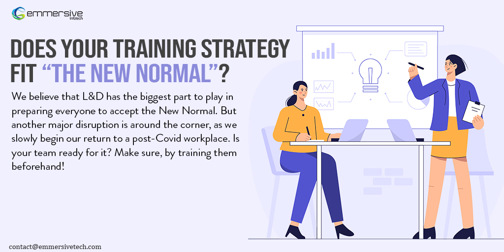 emmersivetech's tweet photo. We can smooth your transition to the #postCovid19 workplace, by paving the way to accepting #change with our bespoke #learningsolutions.
#NewNormal #OnlineLearning #EdTech https://t.co/dyRQo0fokB