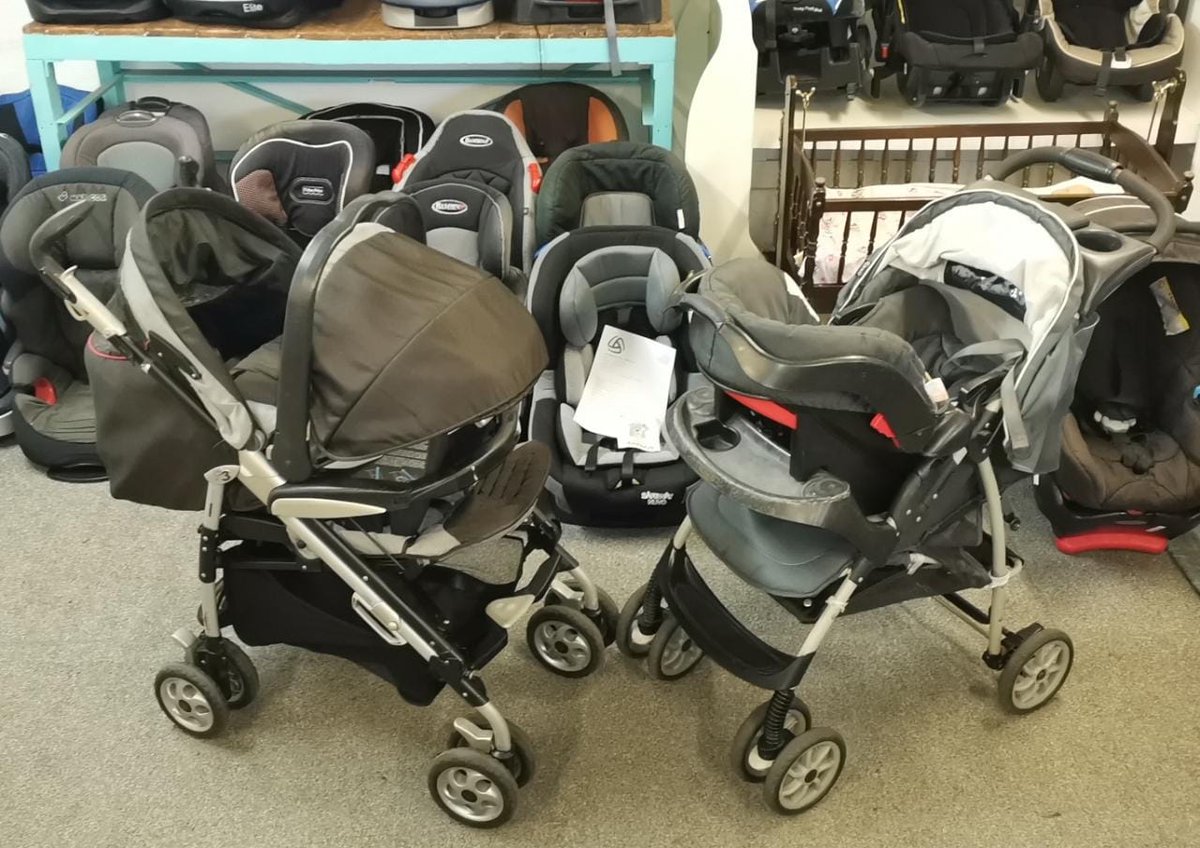 1 Graco &amp; 3 Peg Perego prams going for R550 each  ONCO.
They can lay completely flat so can be used from birth.
Large shopping basket
Front wheels can lock
(Sun Damage on Graco drink tray)
Compatible seats available for a donation that you can afford towards the campaign.