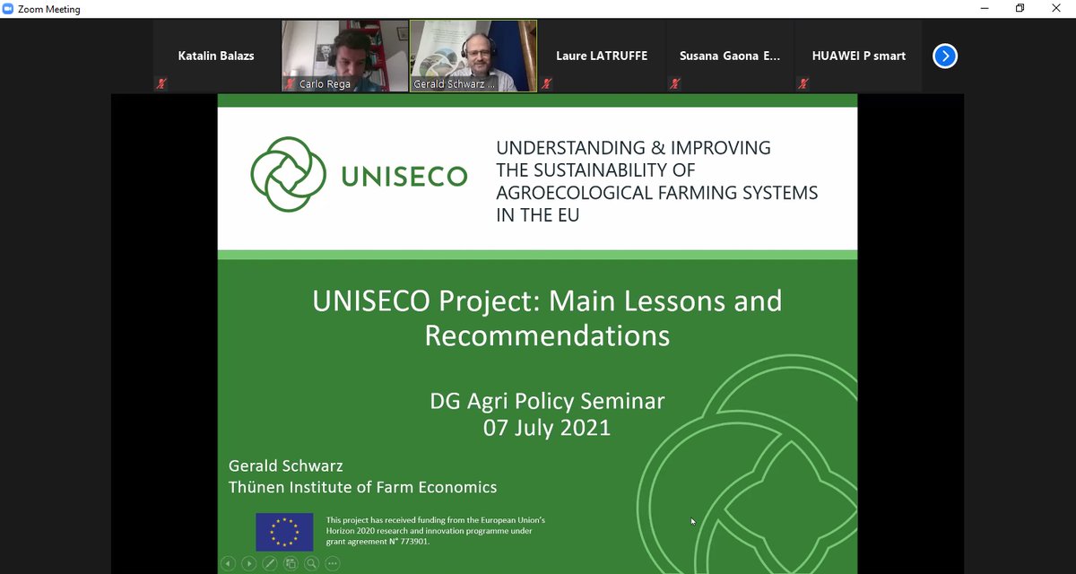 ProjectUniseco's tweet image. 🧐How is a systems based approach to understand barriers &amp;amp; drivers to agro-ecological transitions? 
#UNISECOresults✅are now presented at the policy seminar to 🇪🇺 @EU_Commission @EUAgri , @EU_ENV officers &amp;amp; @EU_ScienceHub 
➡️uniseco-project.eu

@Thuenen_aktuell