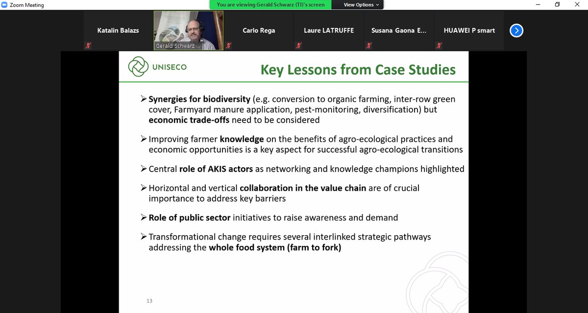 ProjectUniseco's tweet image. 🧐How is a systems based approach to understand barriers &amp;amp; drivers to agro-ecological transitions? 
#UNISECOresults✅are now presented at the policy seminar to 🇪🇺 @EU_Commission @EUAgri , @EU_ENV officers &amp;amp; @EU_ScienceHub 
➡️uniseco-project.eu

@Thuenen_aktuell