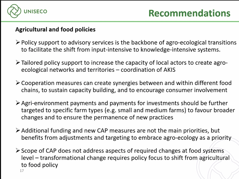 ProjectUniseco's tweet image. What are the final recommendations from the #ProjectUniseco ➡️uniseco-project.eu⬅️ about agro-ecological transitions?
Here is a summary presented at the @EUAgri policy seminar today: