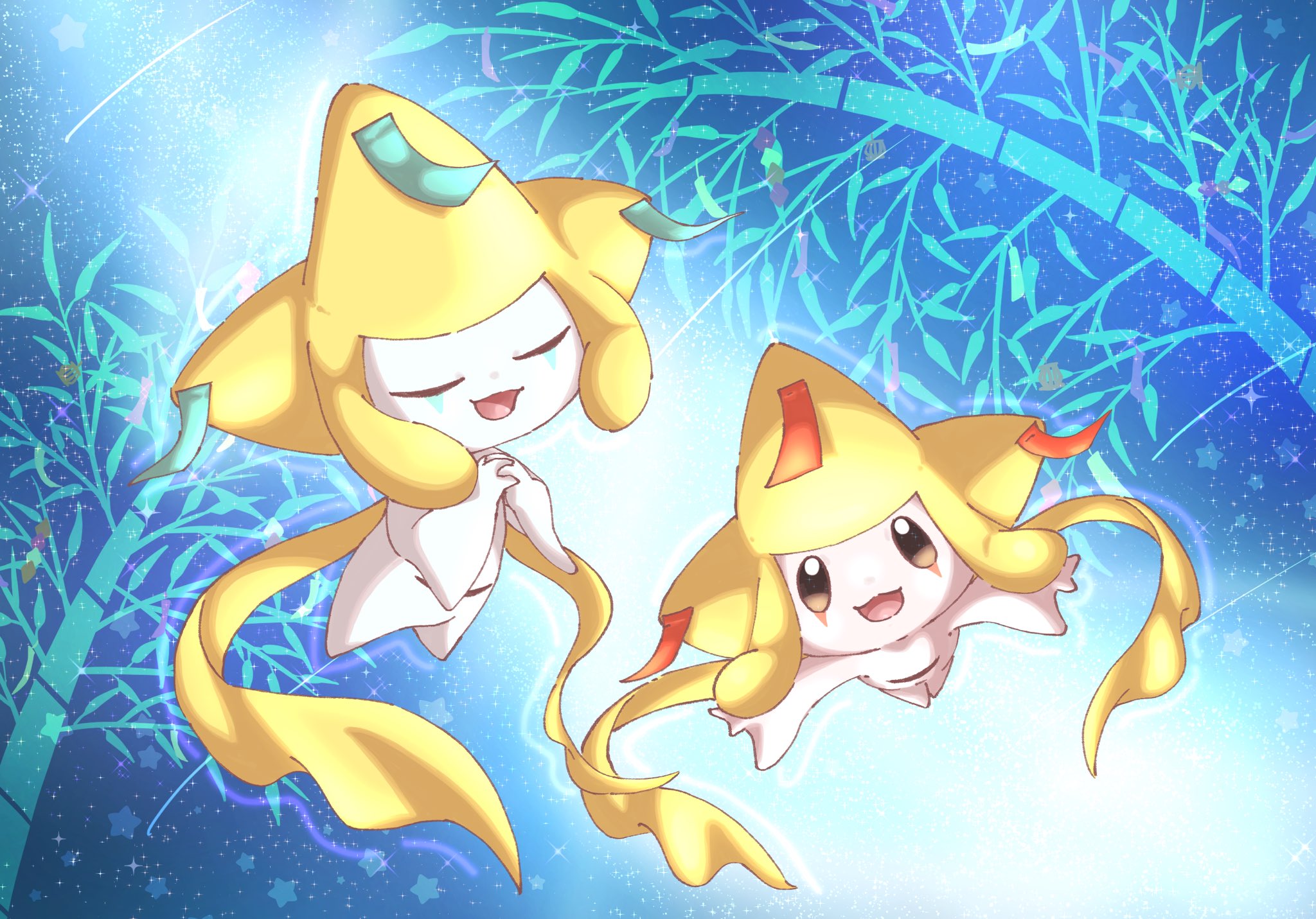 雪見きつね 七夕なのでジラーチ描きました 去年のより上手くなってて成長してるんだなぁって 七夕 ジラーチ星祭 T Co Xkfjontzs4 Twitter