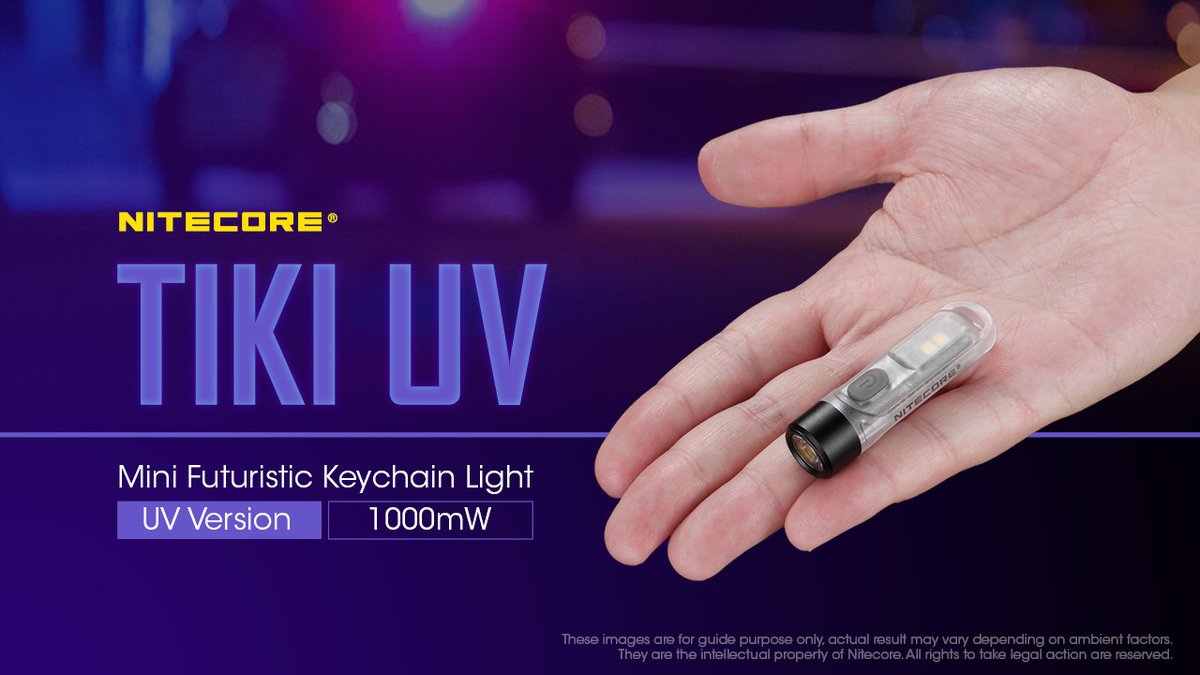 nitecorelight's tweet image. Introducing the TIKI UV, Mini Futuristic Keychain Light UV Version.
-Versatile Auxiliary Emitters
-User Friendly One Button Interface
-USB Rechargeable with 2 Hours Extended Runtime for UV Light
More information: flashlight.nitecore.com/product/tikiuv
#flashlight #UV #keychainlight