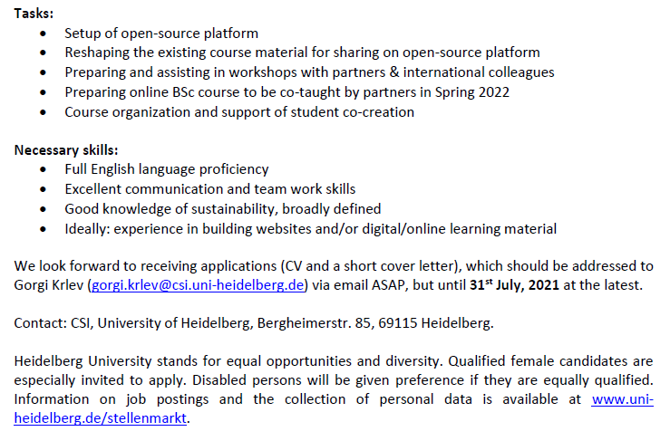 Won 🙏 60k € to TRANSFORM #AirMOOC into #opensource #platform for #sustainability teaching in #highereducation—through student co-creation. Recruiting an RA! Pls share.

#socent #impinv #teaching #jobalert #academicresearch #socialbusiness #socialimpact #cocreation #students