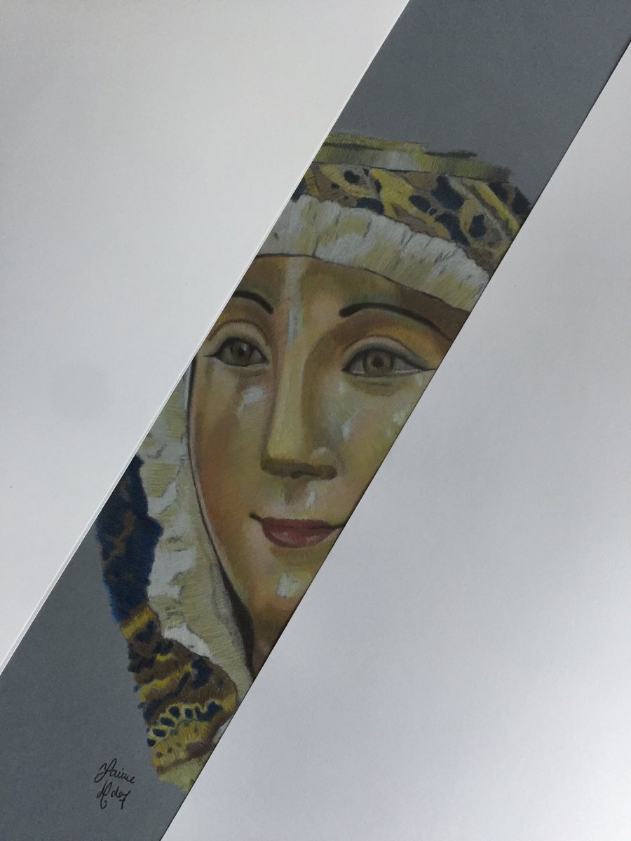 La Virgen de los Reyes.

Lápiz de color sobre papel, tamaño A3.