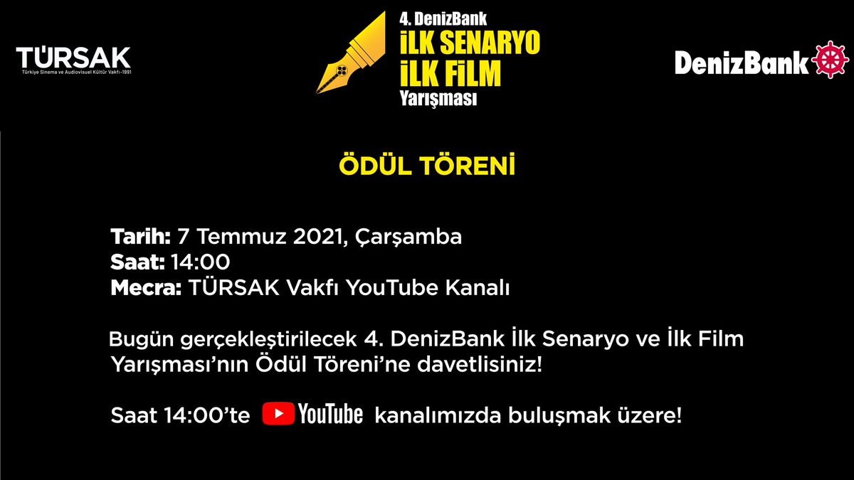 TursakVakfi's tweet image. The winners of the 4th DenizBank First Script First Film Competition, which is open to writers, young screenwriters and young directors who shoot their first films during the year, are announced with the award ceremony today. 🥇
#FirstScript #FirstMovie #Script #Movie #DenizBank